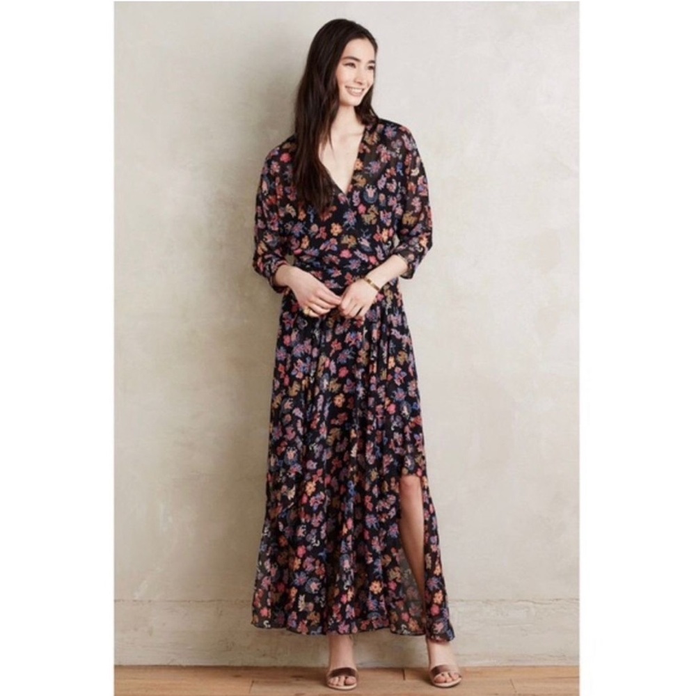 Anthropologie HD in Paris Varina Floral Maxi Dress Size: 6